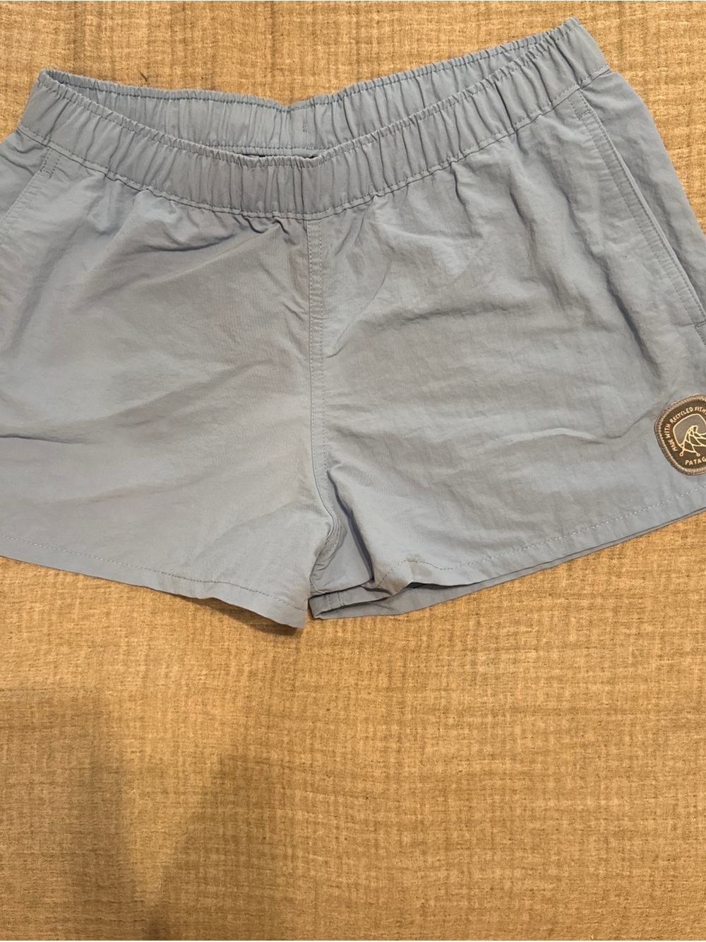patagonia light blue 3” baggies
